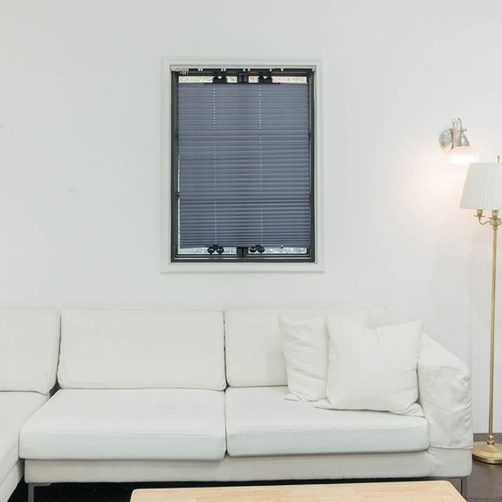 안뚫어고리블라인드 못안박는 커튼 월세 창틀 노피스 무타공 창문 부착형