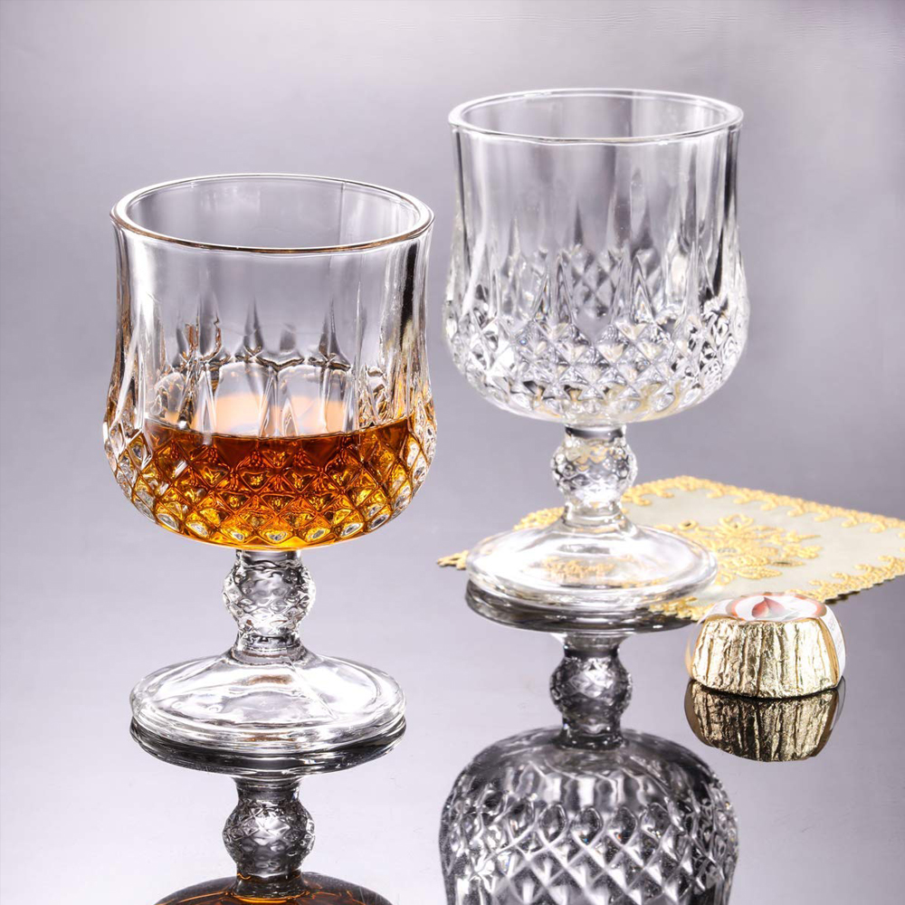 유리 고블렛잔 델리 빈티지 엔틱 유리컵 4P세트 - 상세 이미지 4