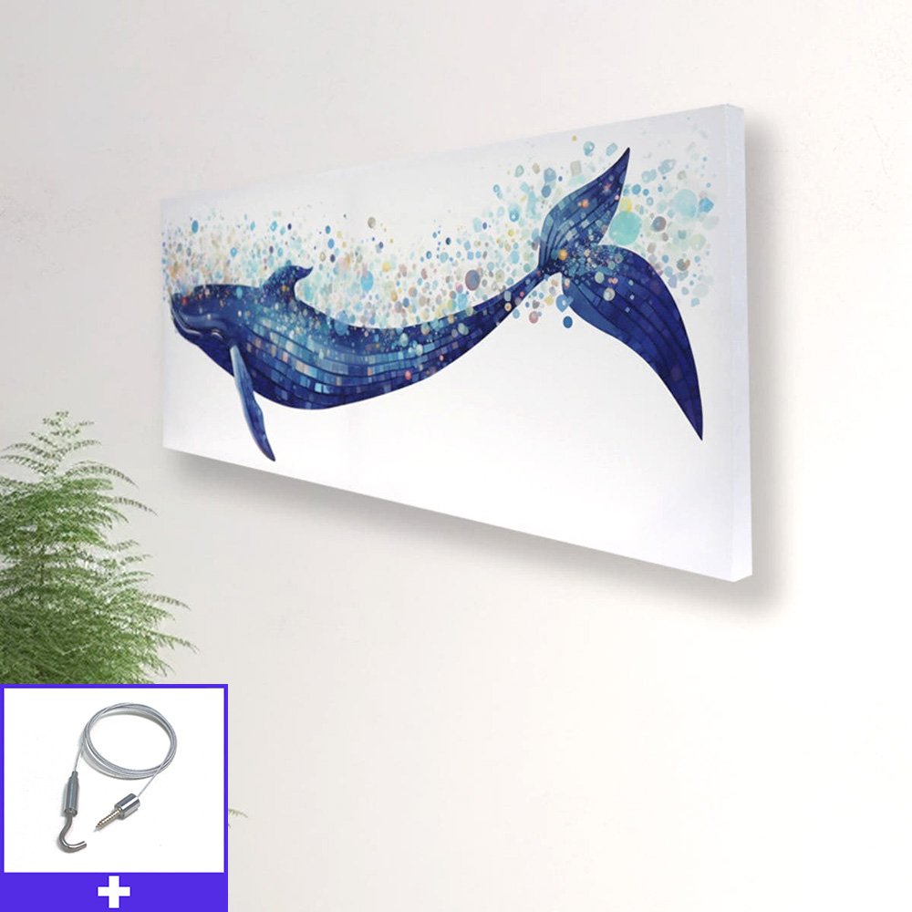 희망 고래 150x60cm 캔버스 액자 - 메인 이미지