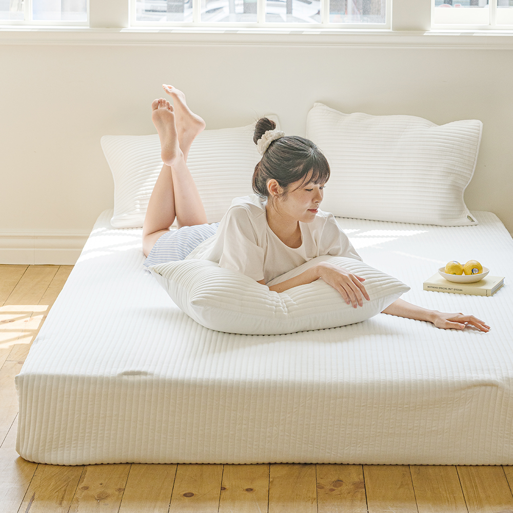 스노우쿨 3중직 아이스 냉감 누빔 밴딩 일체형 올인원 여름 매트리스커버 듀라아이스, SS (높이30cm)