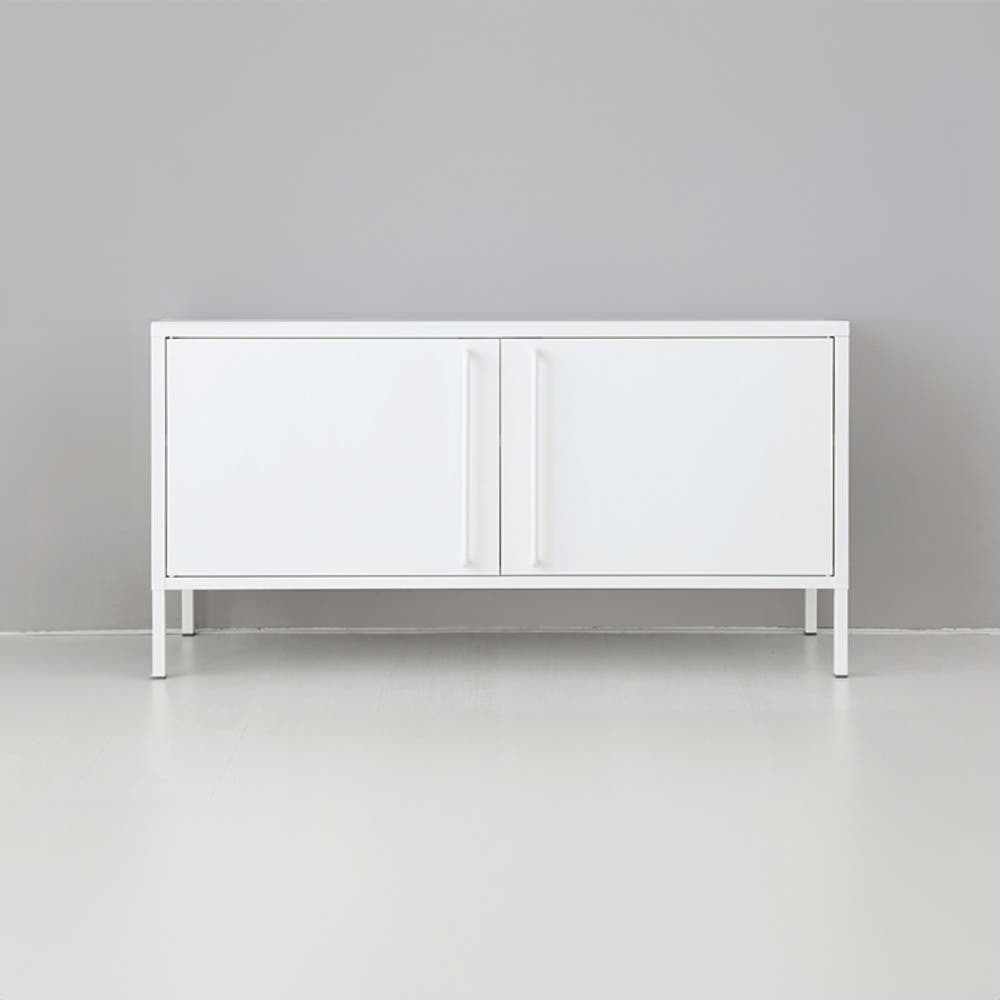 피도르 캐비넷 가로양문 TV스탠드 1150x400x595mm, 화이트 1811.1021