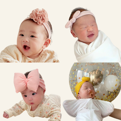 2+1 디어딜리 아기헤어악세사리 아가머리띠 유아헤어밴드 신생아선물 도넛밴드