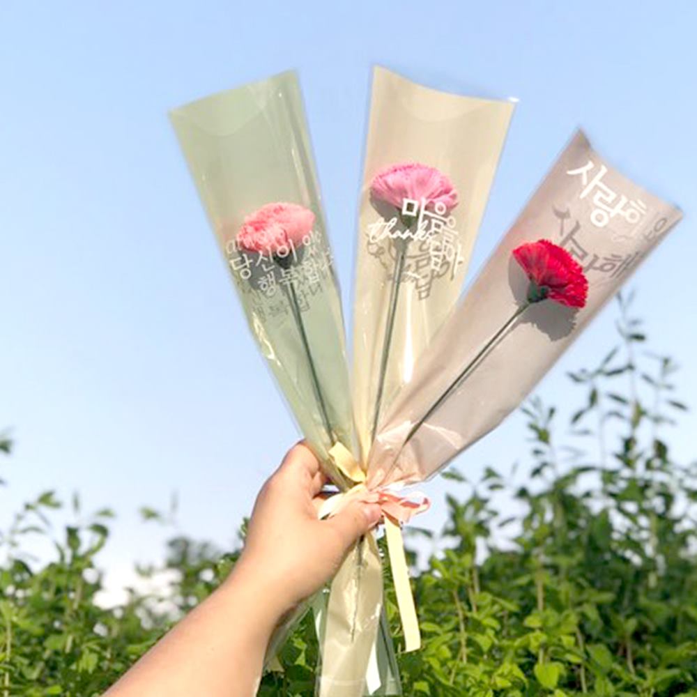카네이션 레터링 비누꽃 어버이날 스승의날 한송이 단체 선물 - 상세 이미지 2