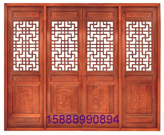 옛날 창문 한옥 문살 창호지 격자 창틀 전통문 원목 앤틱 도어 200x80 - 상세 이미지 4