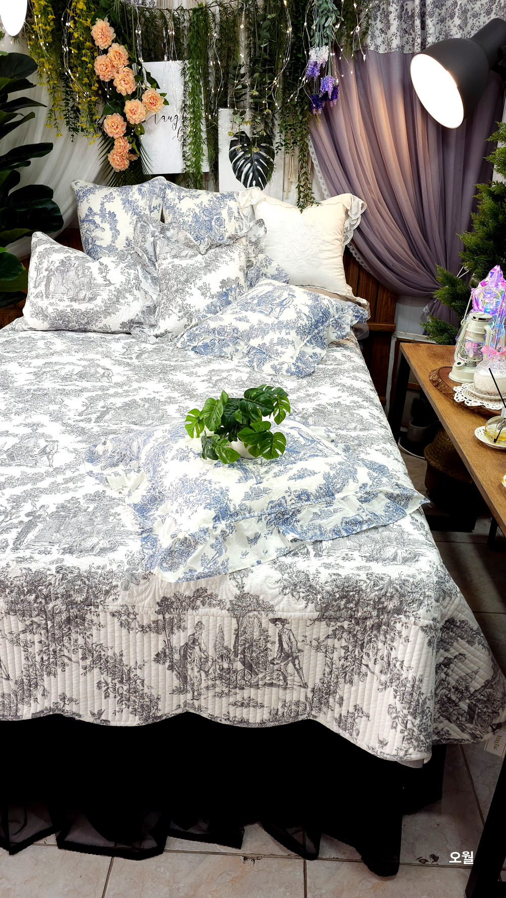 뜨왈 목화솜 워싱 순면 베드 스프레드 침대스프레드