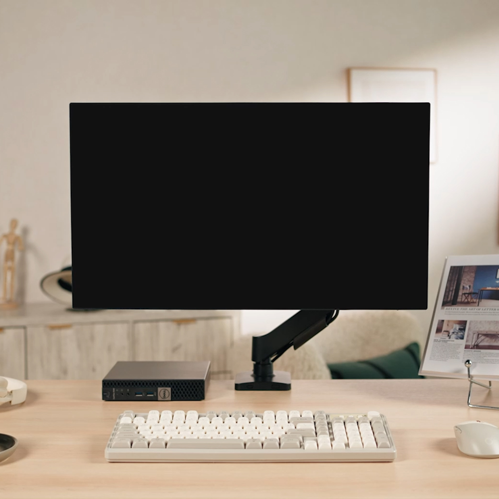 루나랩 모니터암 거치대 싱글 베사홀 웨이브 모니터암