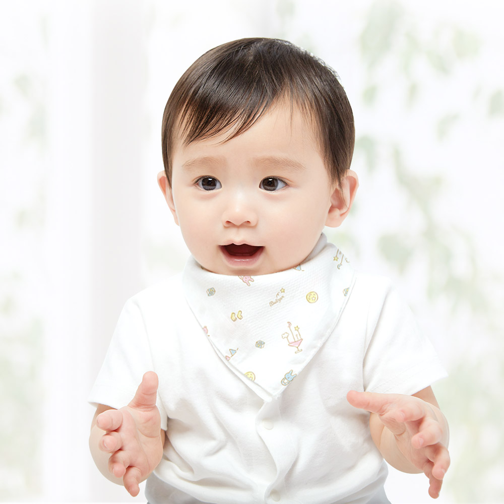 [넾다세일] 베이비앙 국내산 무형광 순면 행키빕_손수건빕(똑딱이 손수건/아기목손수건) 5장 - 상세 이미지 2