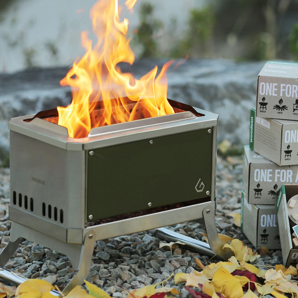 꾸버스 3중연소 화로대 와일드헌터 캠핑 불멍 이중연소 바베큐그릴