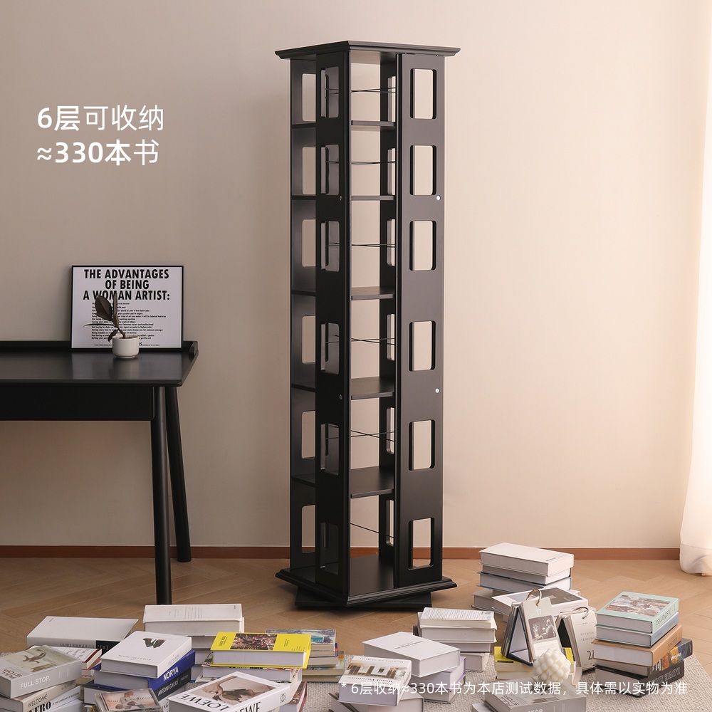 회전 책꽂이 전면 거실 슬림 우드 코너 모서리 북타워 야헤이 4단 - 상세 이미지 4