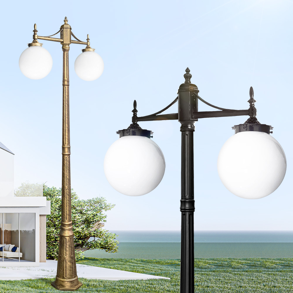 전기가로등 LED 야외조명 정원 마당 엔틱 가로등 PC글로브 조명등 일자가지 1.4M25호 - 상품 이미지