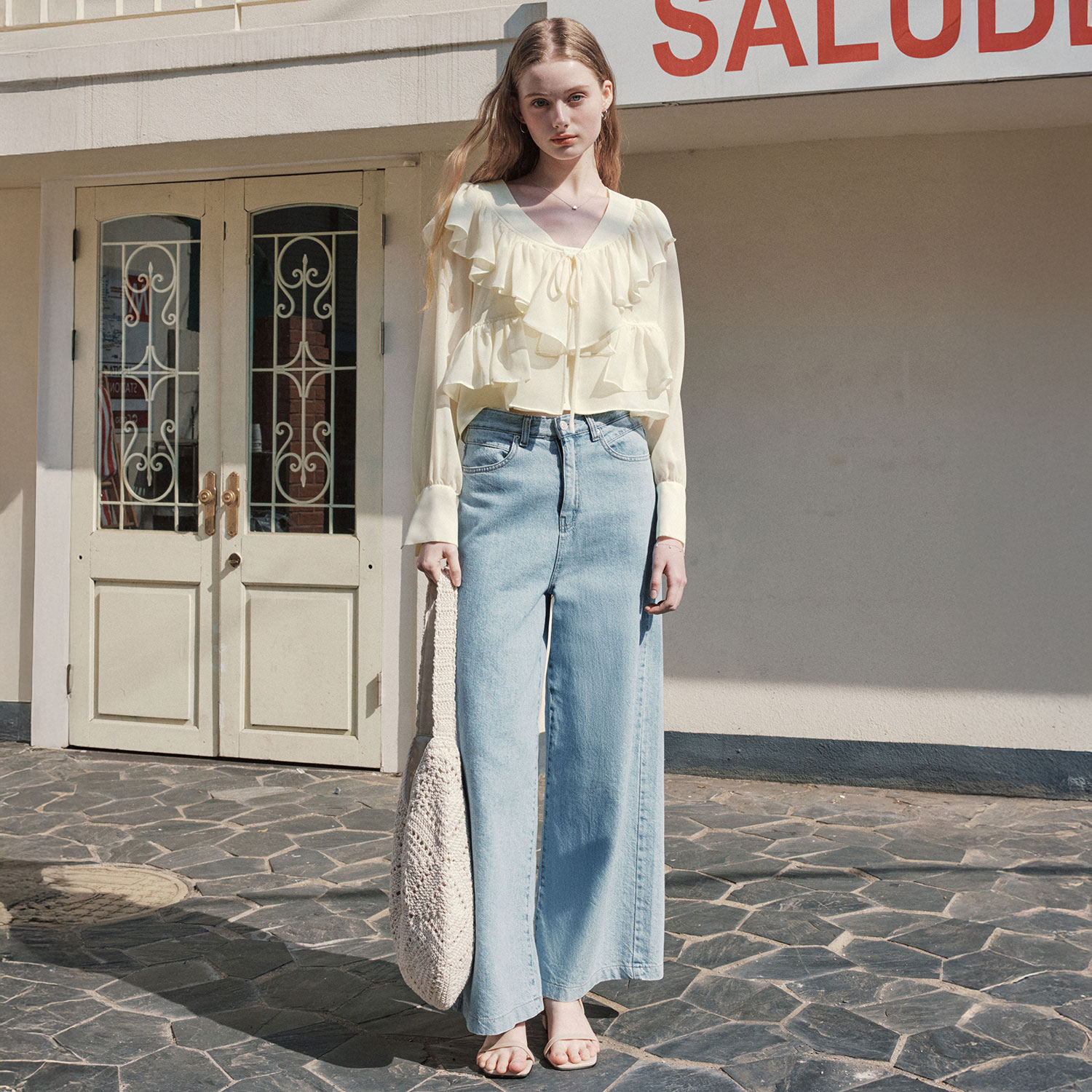 [제로스트릿][3컬러] 위시 와이드 데님 팬츠 WISH WIDE DENIM PANTS - 상세 이미지 4