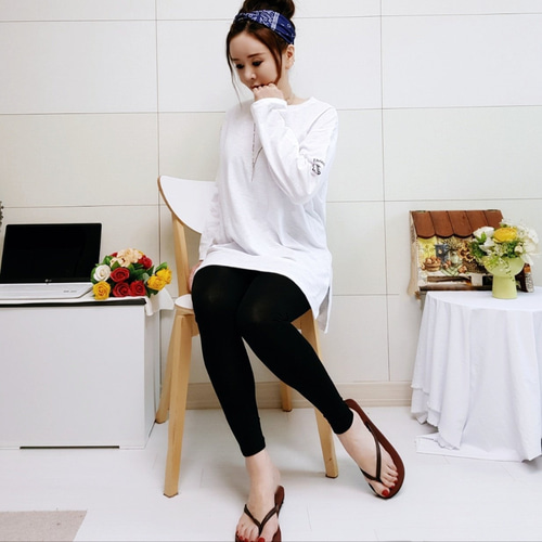 (국산면원단/국내자체생산) T1010 애비뉴 쭉티 긴팔 티셔츠 20대30대여성의류 - 상세 이미지 5