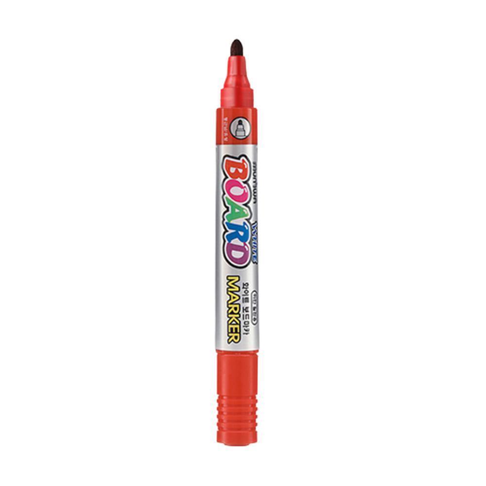 레드 화이트보드펜 알콜마커 드라이와이프 빨간 둥근닙보드펜 2.5mm 4p 세트 교육용