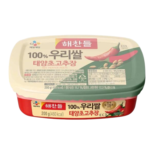 진수성찬 해찬들 100% 우리쌀 태양초 고추장 200g 진국 감칠맛 요리학원 친정 큰댁 식당 반찬 : 모든아우라