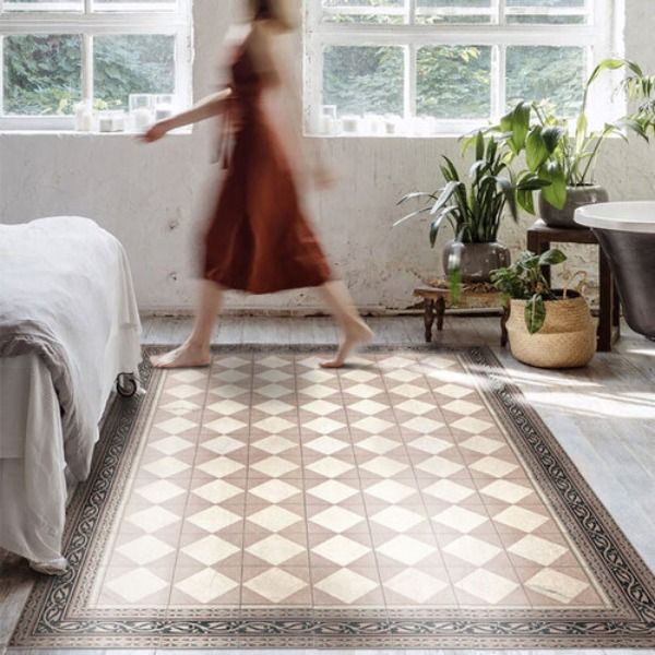 베이자플로우 PVC 타일 러그 - 갬빗 블러쉬 180 x 260 cm