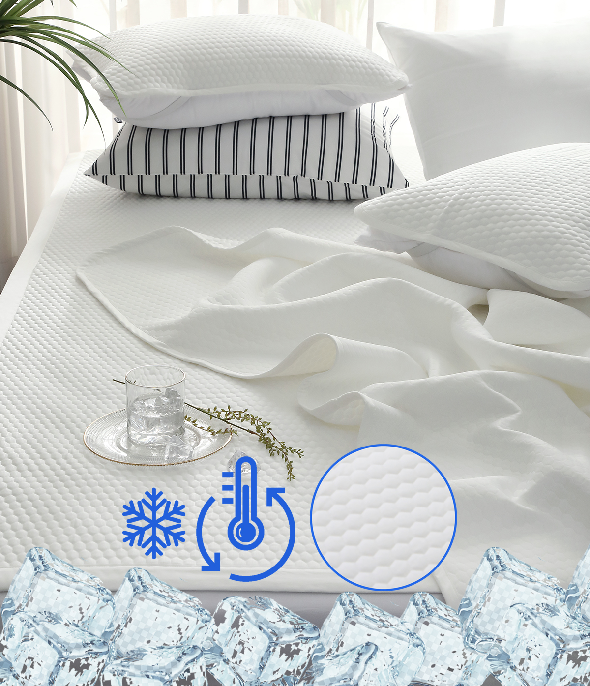 냉감패드 여름 이불패드 쯔누가 패밀리 고정밴드 SS