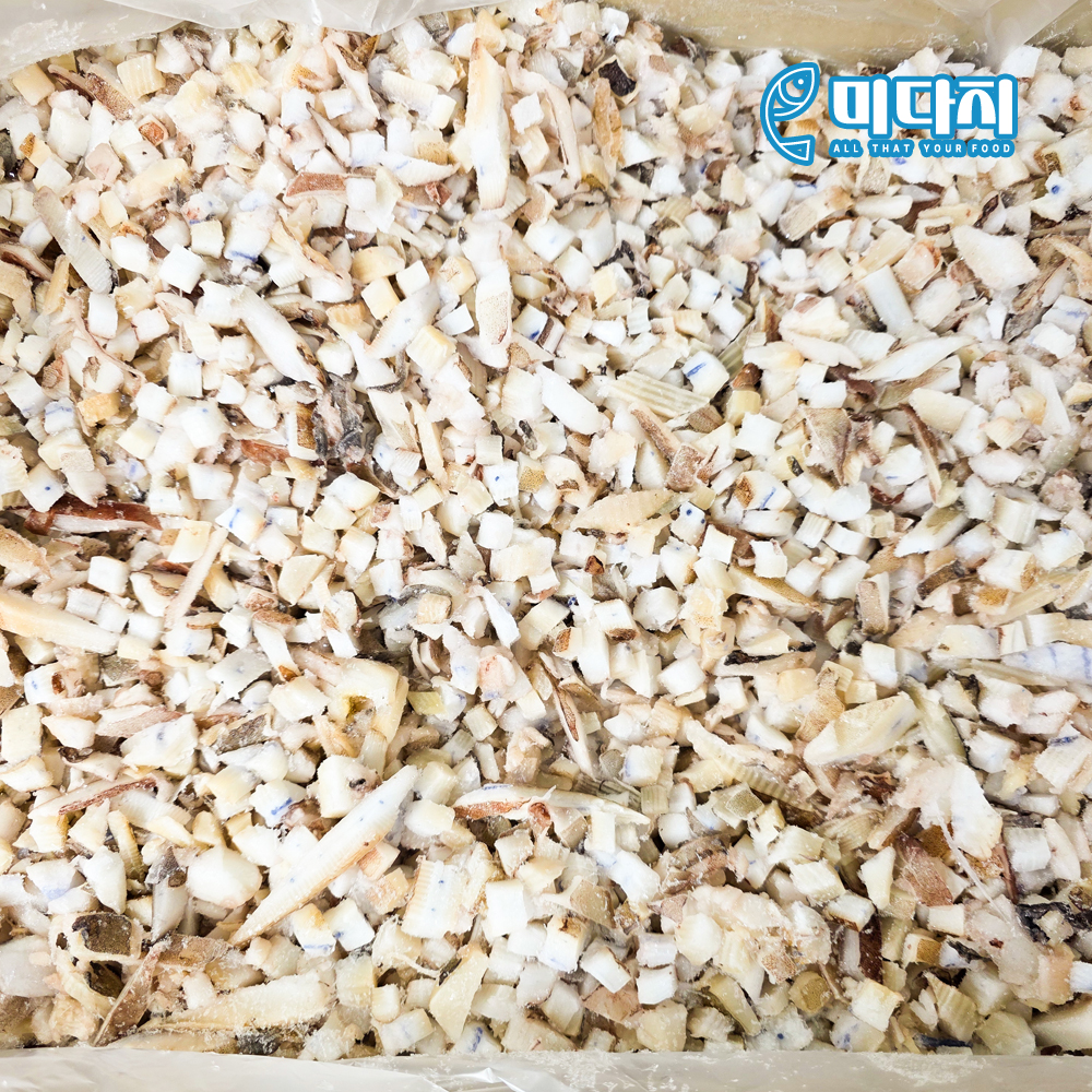 미다지 다진 대왕 오징어 다지기 벌크 10kg 한박스 해물파전 콩나물국밥 해물까스