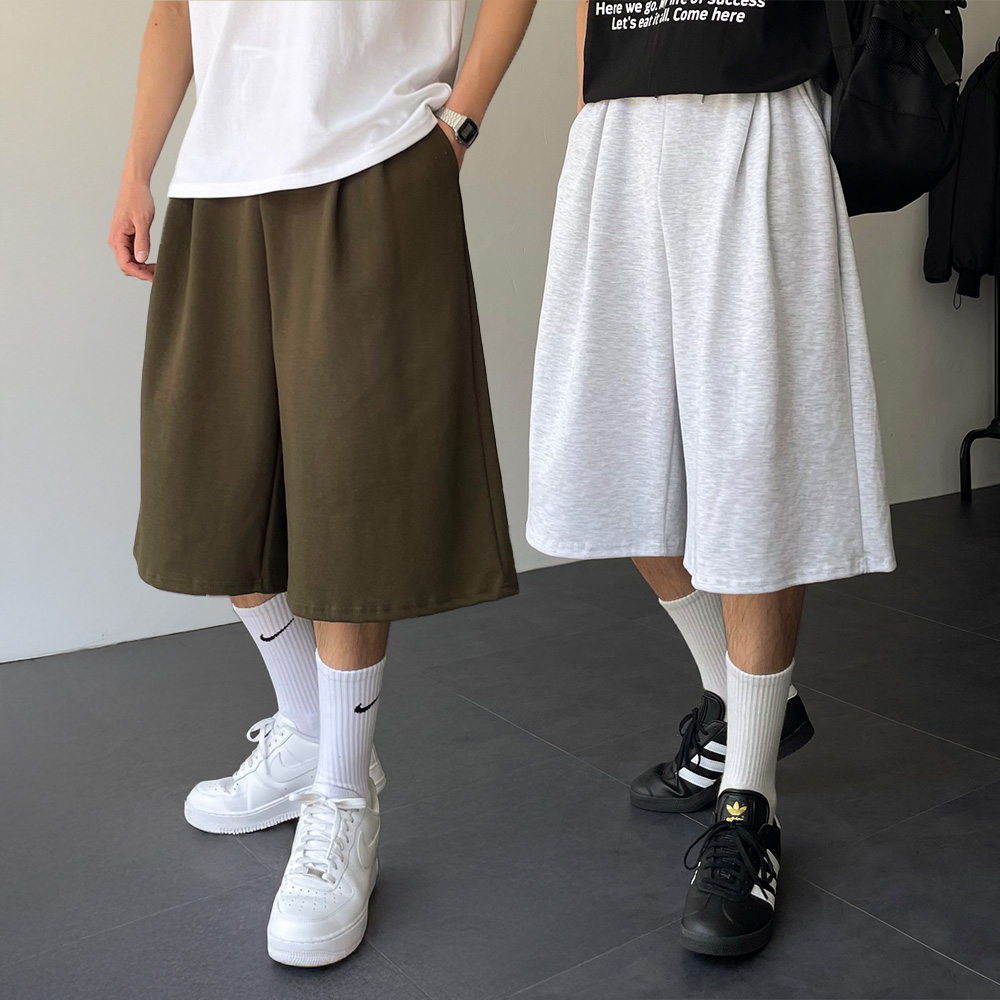 1+1 남자버뮤다팬츠 남자7부반바지 벌룬팬츠 - 상품 이미지