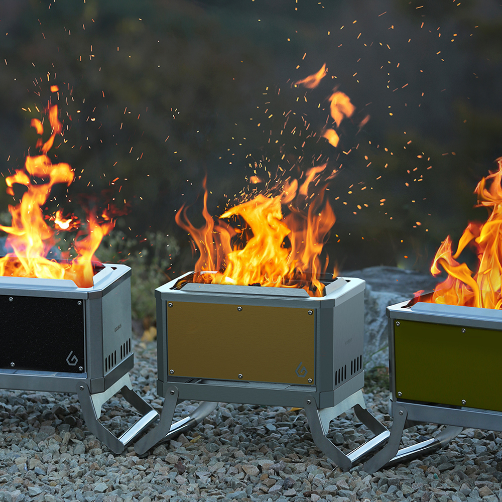 꾸버스 3중연소 화로대 와일드헌터 캠핑 불멍 이중연소 바베큐그릴