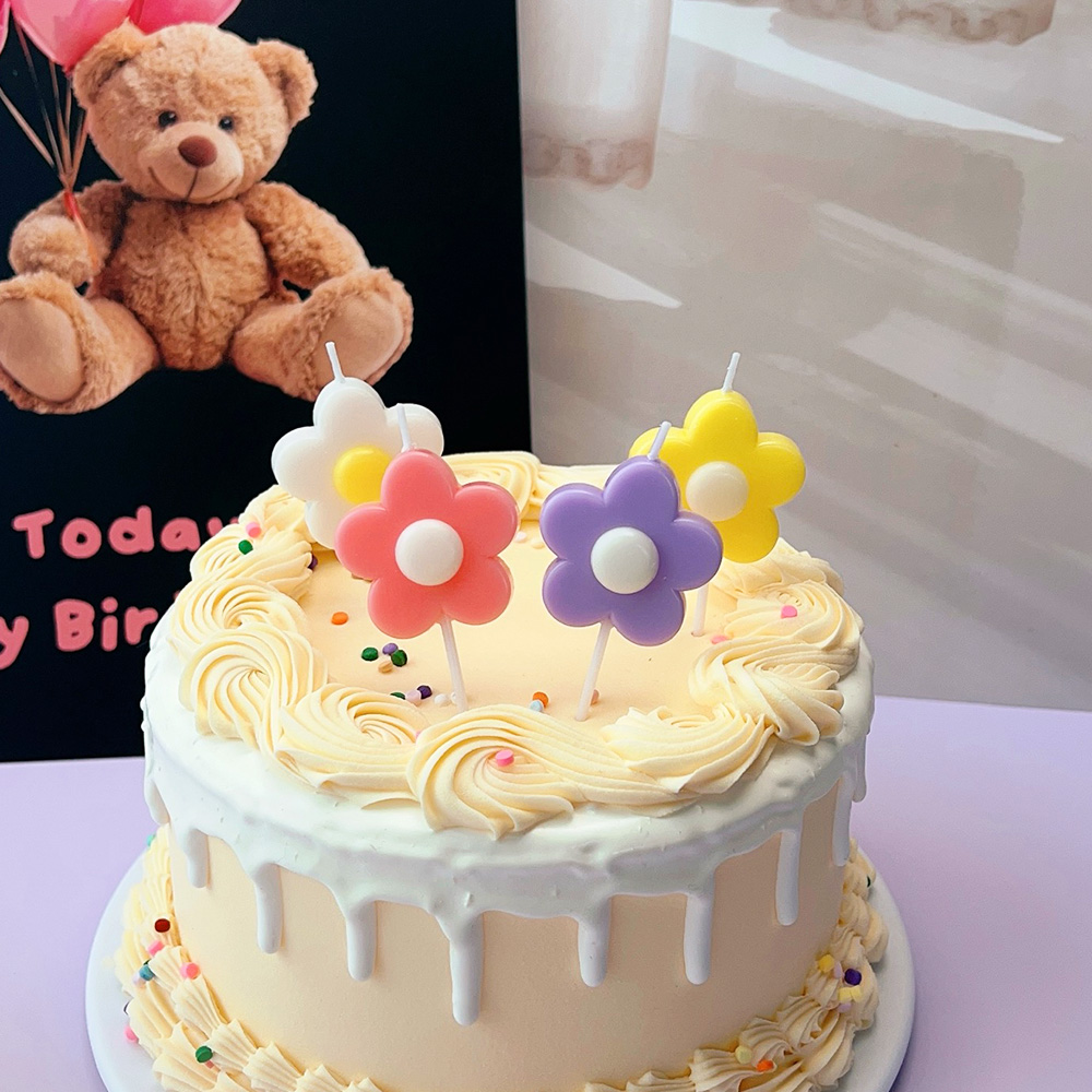 데이지 캔들 4개입 데코레이션 케이크 이벤트 축하 특이한 생일초 - 상세 이미지 5