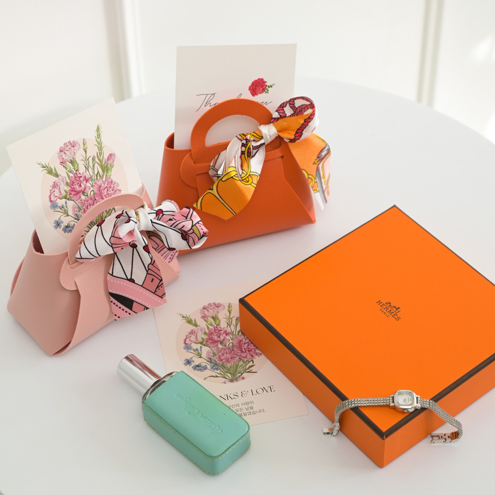 위클 용돈박스 선물세트 생신 어버이날 용돈 패키지 가죽가방 머니홀더 쇼핑백 메시지카드