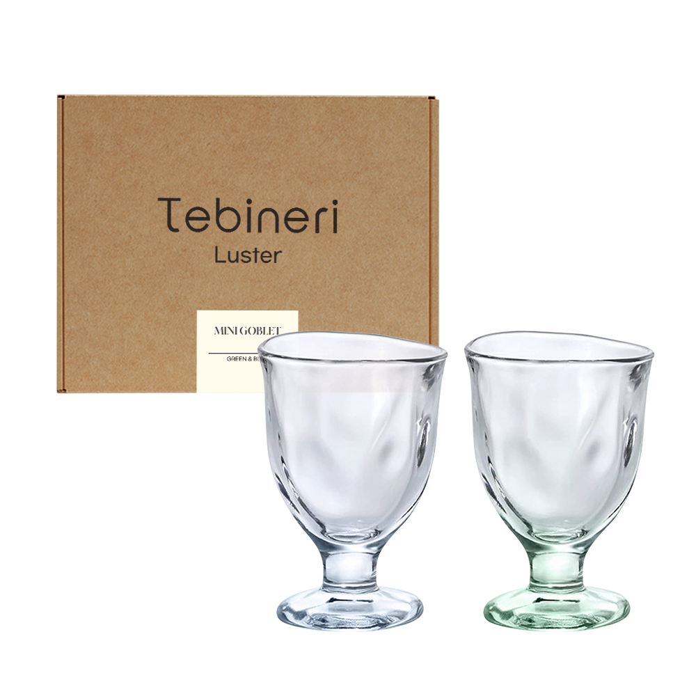 [아데리아] 테비네리 고블렛 (기프트 세트) 75ml, 2개, 블루+그린 - 상품 이미지