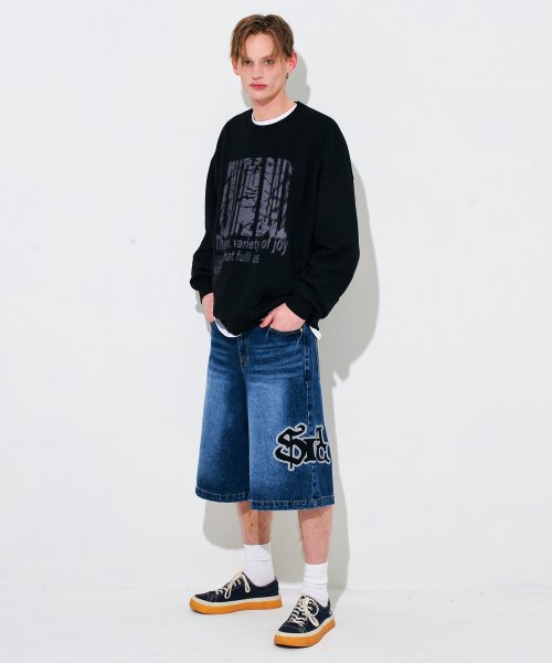 슬로우애시드 온더볼 스웨트셔츠  블랙  SL-24SS-M4-BK : SindMill