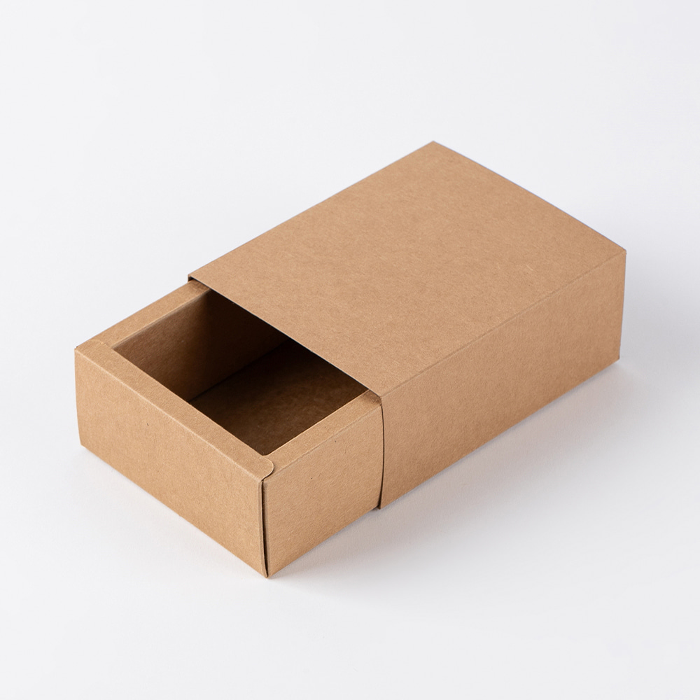 S0 무지형 슬라이드상자 블랙 8x8x3 서랍형 슬리브 박스 이미지 2