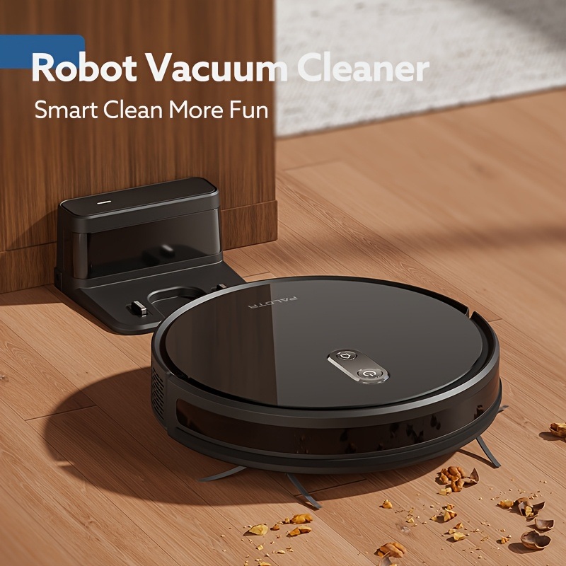 PALOTR 로봇 진공청소기 듀얼 파워 4000Pa Wi-Fi/무선 앱 및 리모컨 자체 충전