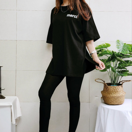 (국산면원단/국내자체생산) T1027 메르시 반팔 박스 티셔츠 20대30대여성의류 이미지 7