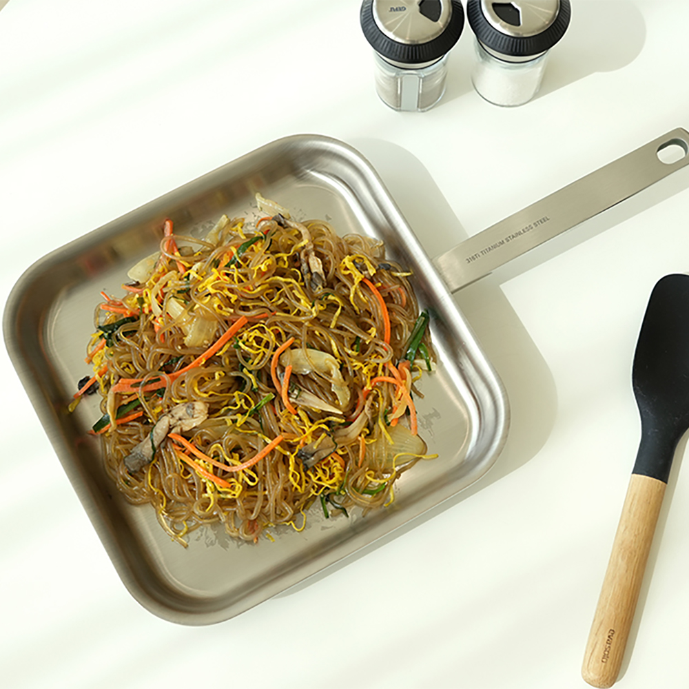 AMT 프로 24cm 정사각 베스트 팬 316Ti 스텐 통5중