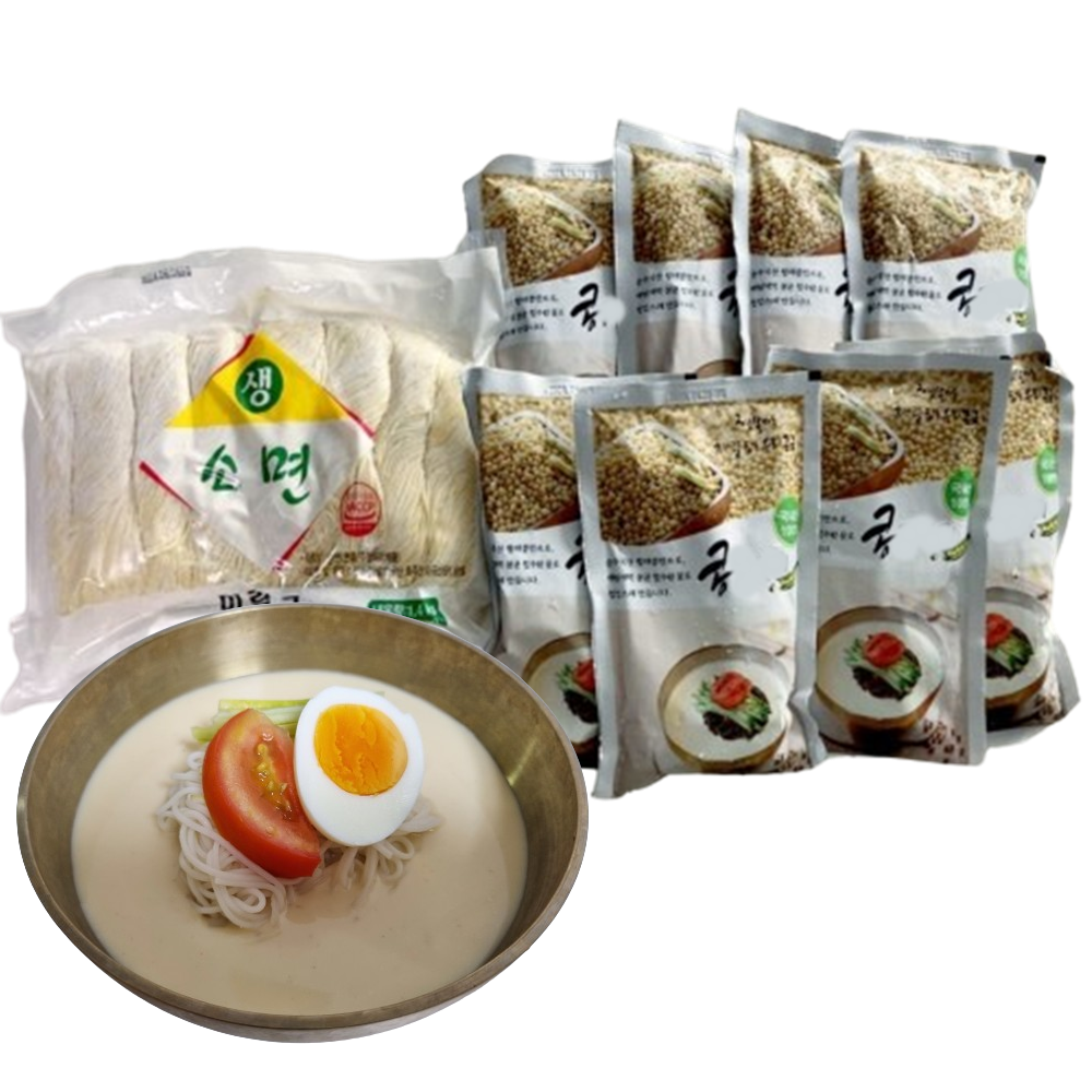 콩두깨 크림 콩국수 콩물 8팩 + 생면 8봉