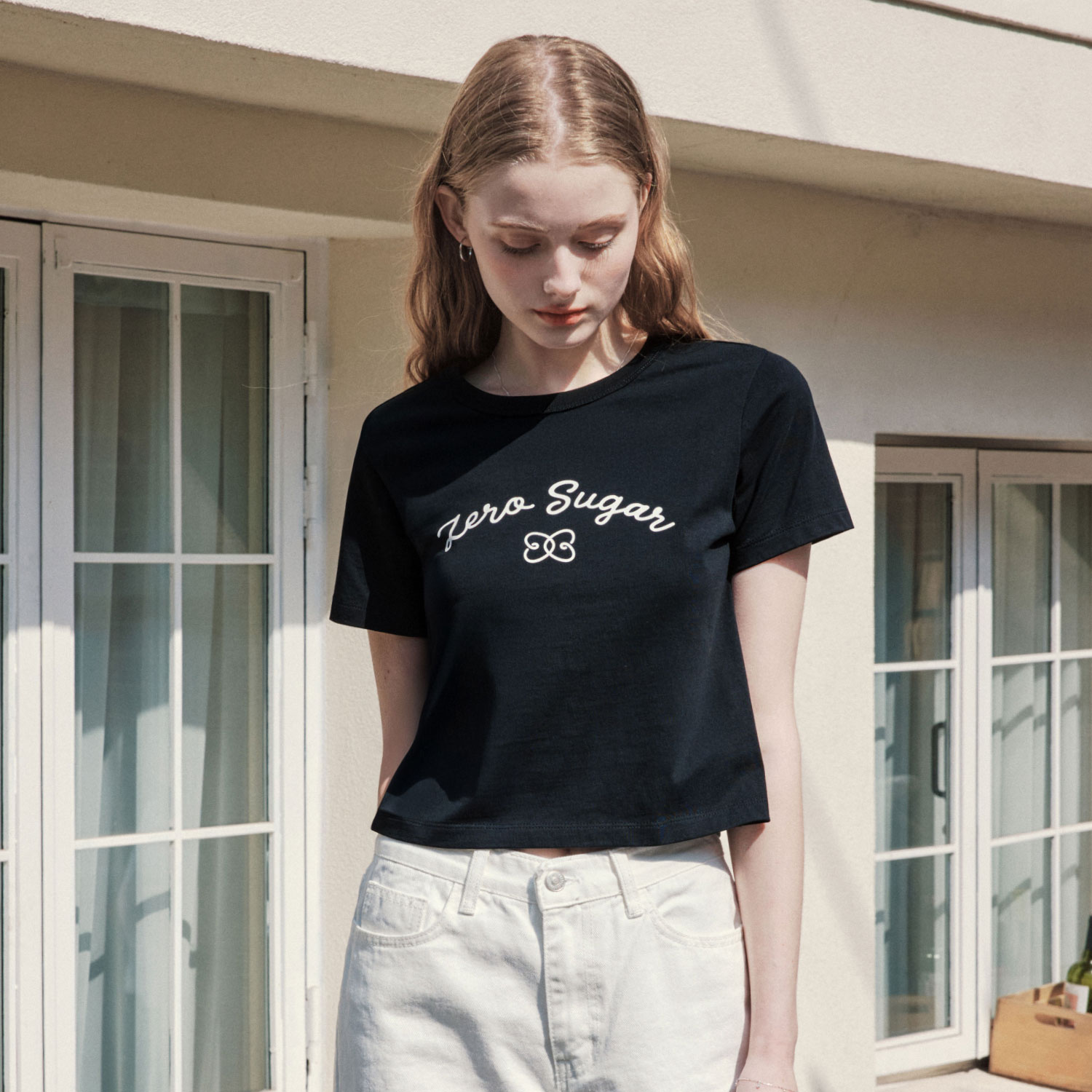 [제로스트릿][2컬러] 슈가 반팔 티셔츠 SUGAR SHORT SLEEVE T-SHIRT - 상세 이미지 4