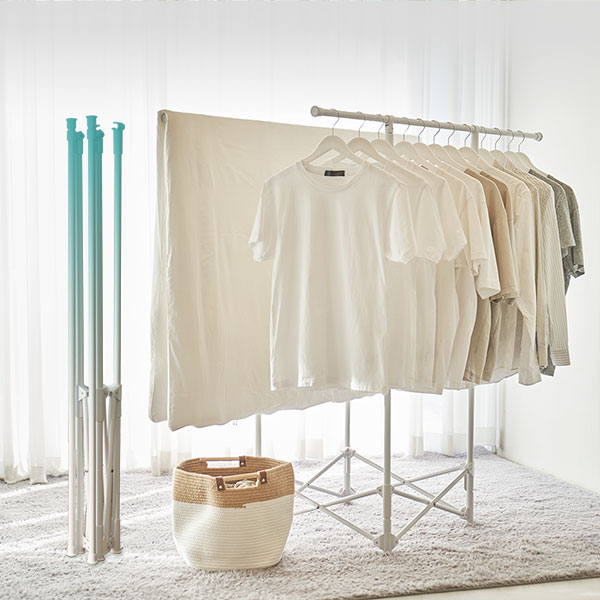 양드레 이불건조대 접이식 대형 봉 튼튼한 빨랫대 화이트 일반형