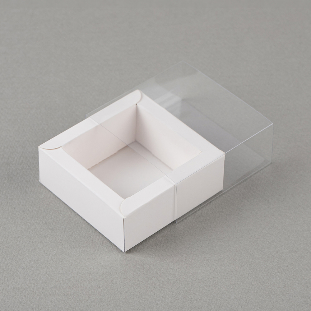 S0 투명 PVC 슬라이드상자 블랙 8x8x3 서랍형 슬리브 박스 - 상세 이미지 4