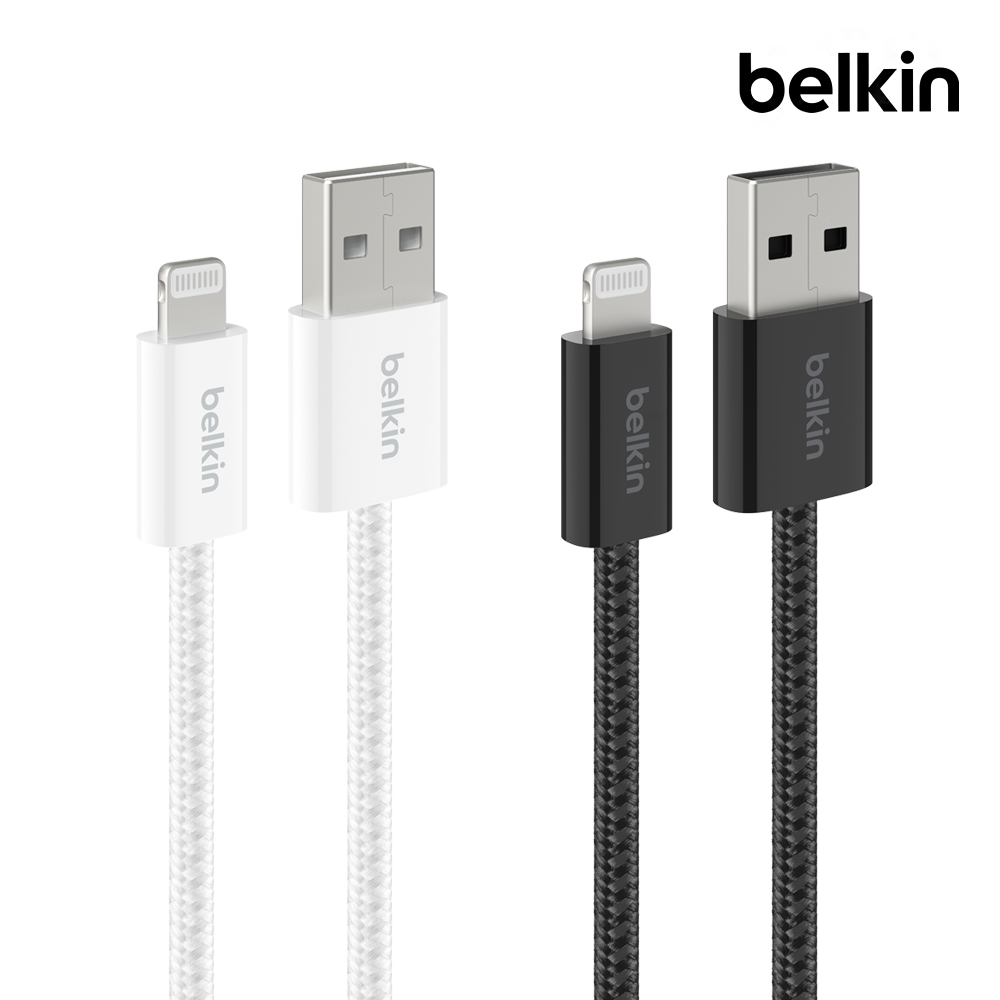 [1.5M] 벨킨 브레이디드 라이트닝 아이폰 충전 케이블 1.5M CAA018qc 아이폰14 13 12 에어팟