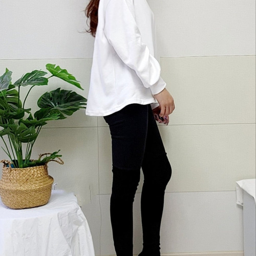 (국산면원단/국내자체생산) T1017 특양면 언발란스 무지 티셔츠 20대30대여성의류 이미지 6
