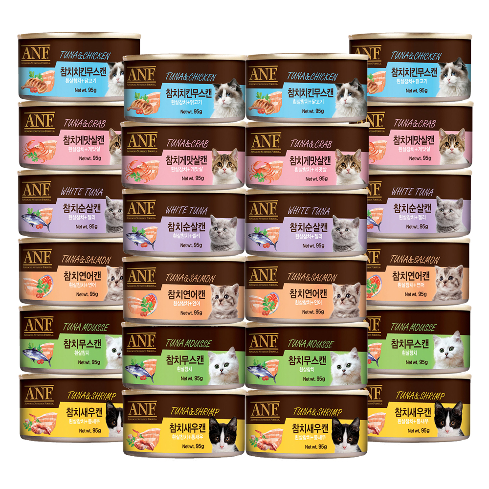 ANF 고양이캔 콤보(6종 4개씩), 95g, 24개 제품 이미지