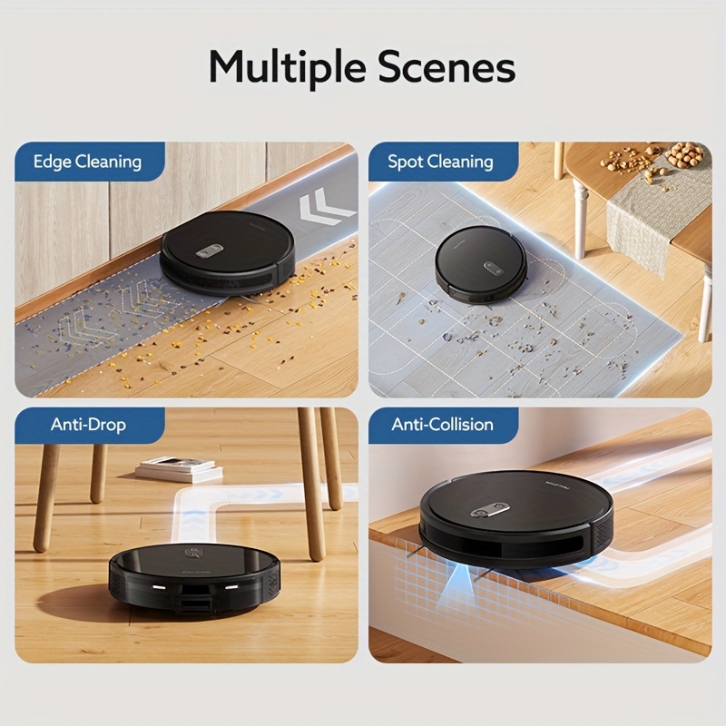 PALOTR 로봇 진공청소기 듀얼 파워 4000Pa Wi-Fi/무선 앱 및 리모컨 자체 충전 - 상세 이미지 2