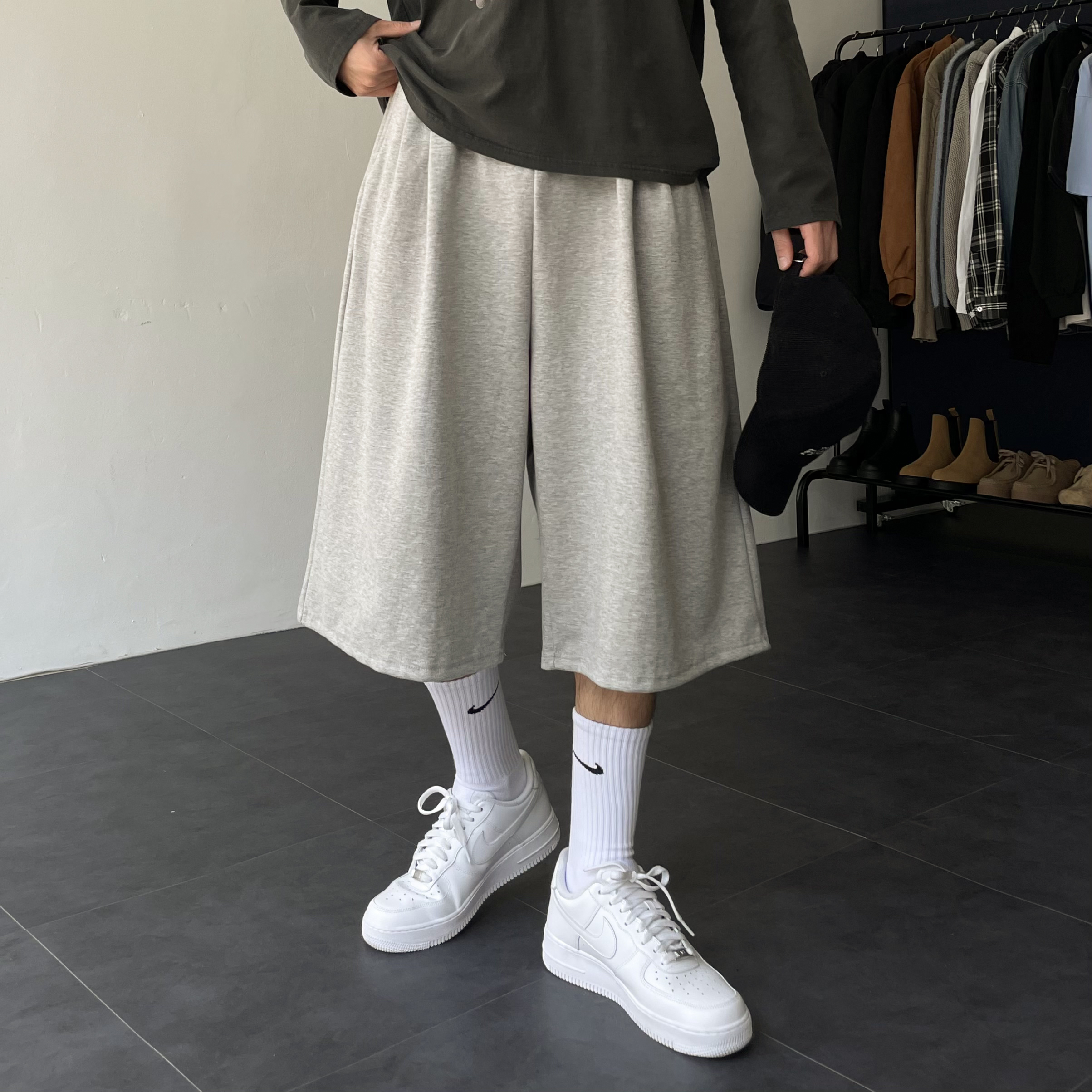 남자버뮤다팬츠 남자7부반바지 벌룬팬츠 - 상품 이미지