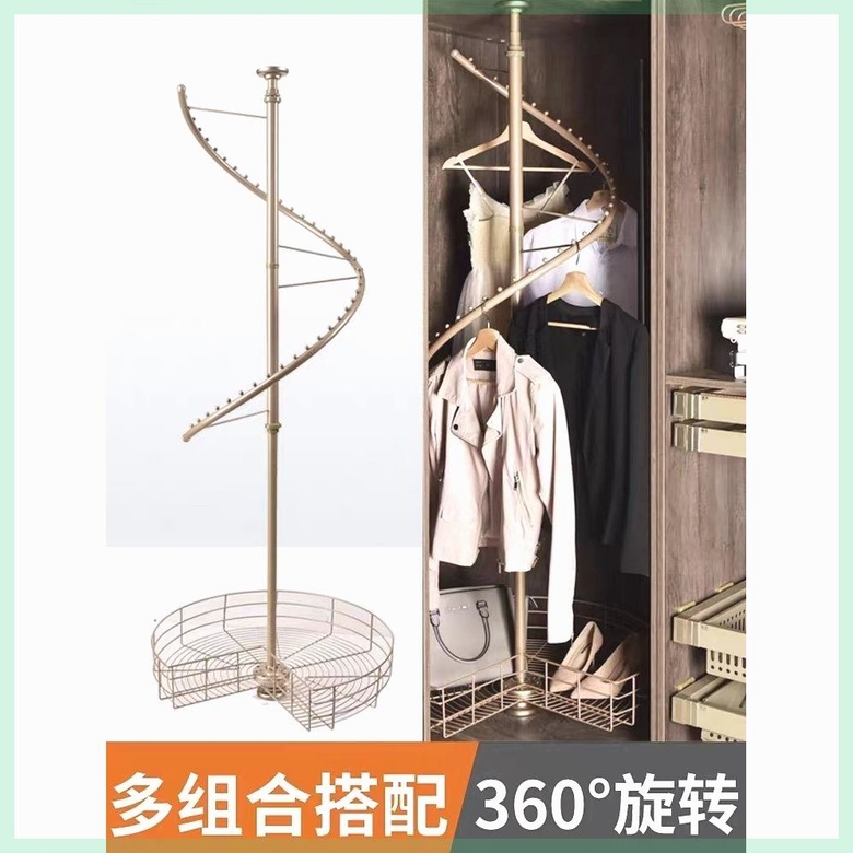다용도 옷걸이 확장기 좁은 공간 의류 수납용 소형 검정 1600-1850 바구니없음 1개 - 상세 이미지 2