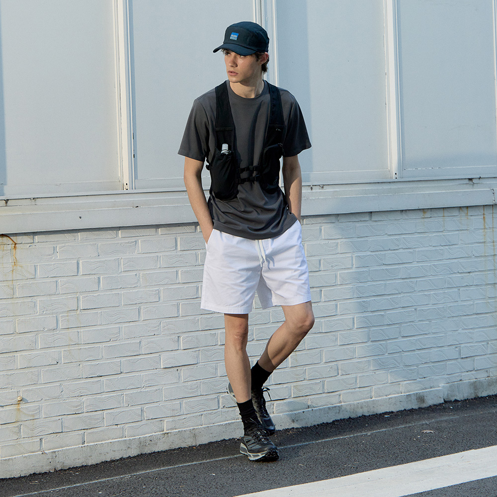 베이직하우스 2SET 면 스트링밴드 하프 숏 팬츠 - 상품 이미지