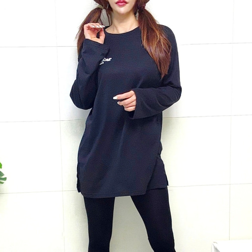 (국산면원단/국내자체생산) T1006 모어먼트 양트임 긴팔 티셔츠 20대30대여성의류 이미지 7