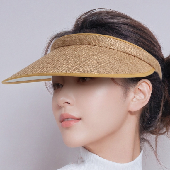 와이드 자외선차단 썬캡 여름 여성 밀짚 챙모자