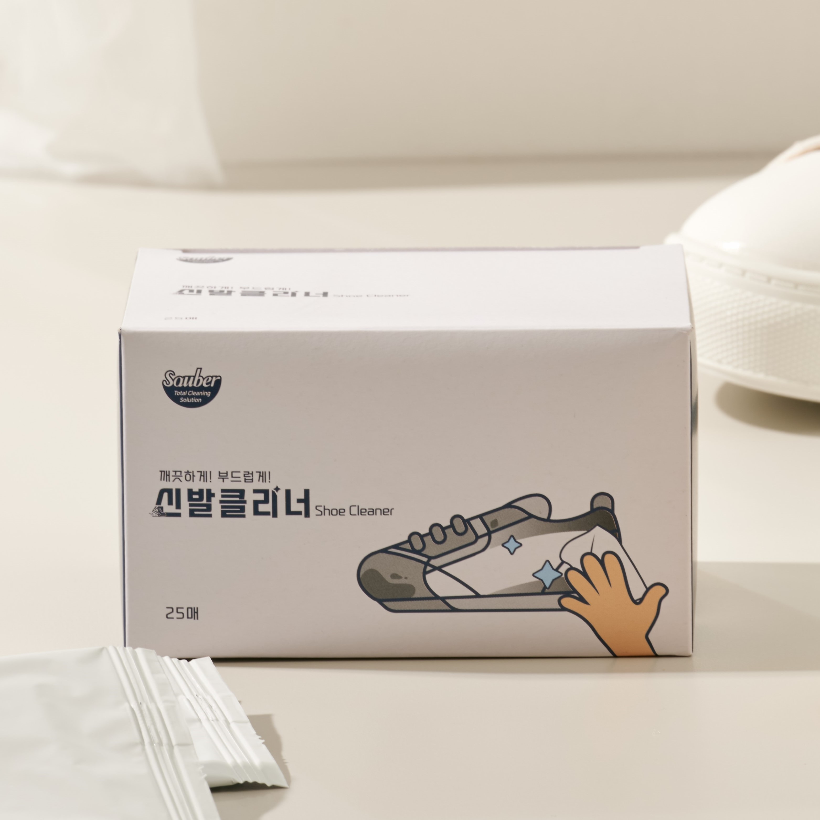 자우버 신발클리너 티슈 25매X2개 - 상품 이미지