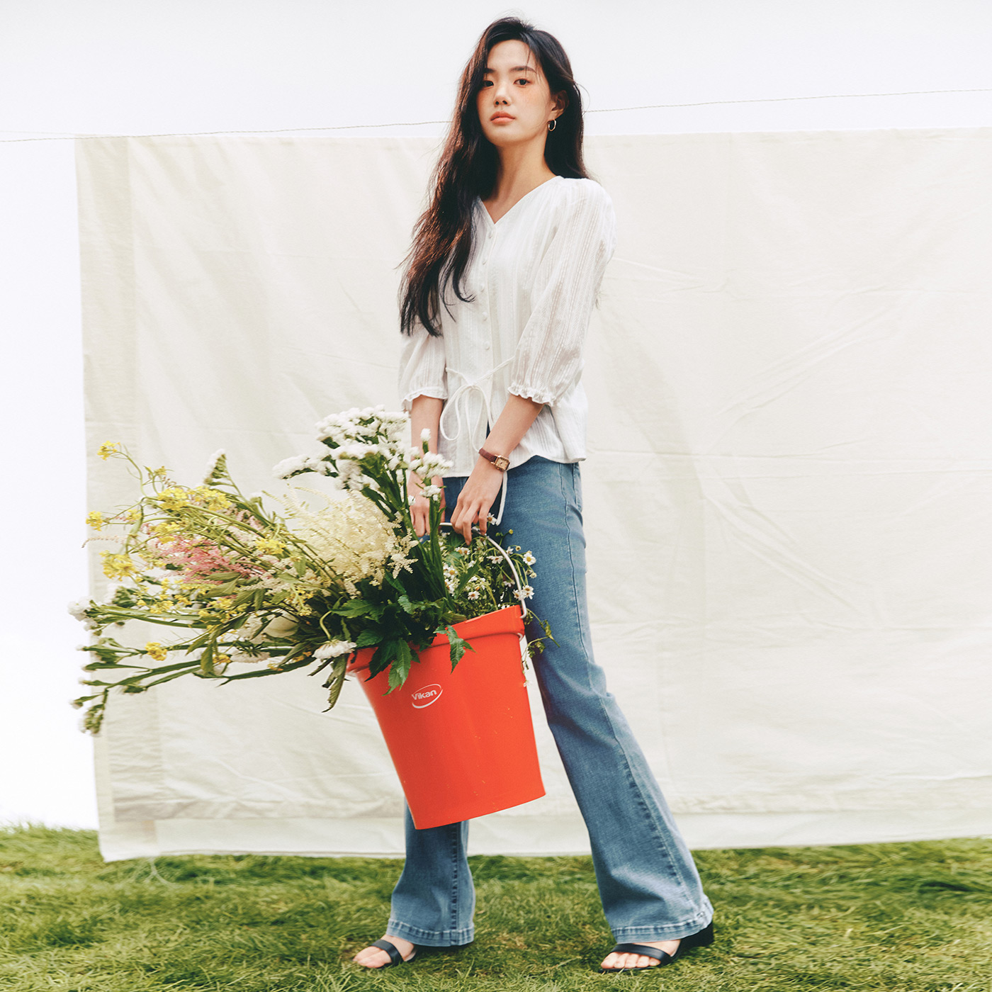 [Fit me] 로엠 롱 부츠컷 데님 RMTJF24G03