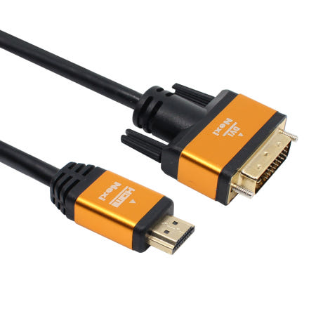 넥시 HDMI 2.0 to DVI 골드 메탈 케이블 2m (NX740)