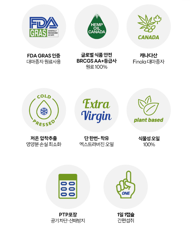 햄프씨드 엑스트라버진 압착 황금 오일 캐나다 nfp 피놀라 대마종자유 대마종자 오일 4박스 - 상세 이미지 2