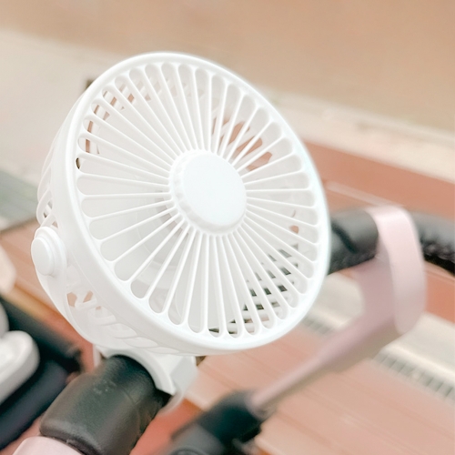 유모차 선풍기 실리콘 밴드 그립형 3단 풍속 조절 휴대용