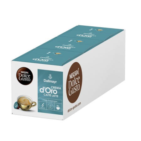 Besuche den NESCAF DOLCE GUSTO-Store [해외]NESCAF DOLCE GUSTO 네스카페 돌체 구스토 달마이어 크레마 도로 카페 라떼(커피 캡슐 48개, 음료 크리미 밸런싱), 3팩(3x16 캡슐) [B081CX2D9